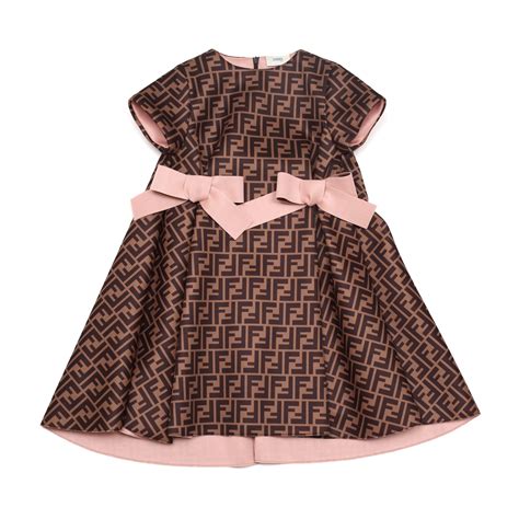 fendi beige cady dress|Fendi kids dresses.